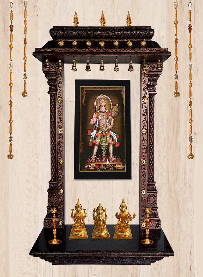 101Temples 101 Temples - Divinity Eternity Spirituality Veera Hanuman God Wooden Photo Frame with Wall Hook, 1 Piece | 10” x 13”, Matt Finish - Image 2